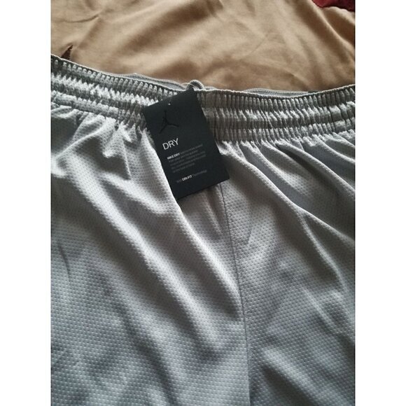 Jordan Rise Striped Triangle Basketball Shorts Men's Size Large  Color: Wolf Gra - Picture 2 of 11